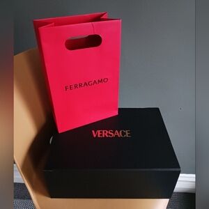 Versace Black Empty Bo+ Salcatore Ferragamo Red Gift Box